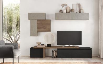 Biblioteca „Lamina” - design italian Biblioteca - fabricata in Italia L280 B40 H180 cm