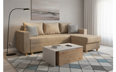 Set living Coltar Fabiola + masuta de cafea Karuzo Set living