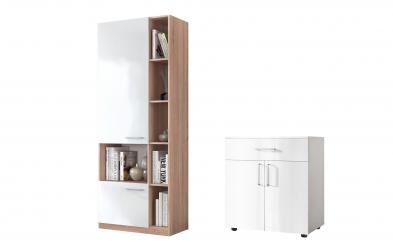 Comoda Mars L + Biblioteca Alan Comoda  + Biblioteca