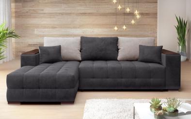 Coltar Melvin Spring S cu sezlong + brat mini etajera Coltar cu sezlong + brat mini etajera, L250 B90/158 H69 cm
