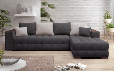 Coltar Melvin Spring cu sezlong + brat mini etajera Coltar cu sezlong + brat mini etajera, L297 B90/180 H70 cm