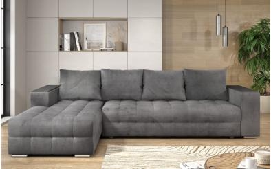 Coltar extensibil Napoli cu brat etajera Coltar extensibil cu brat etajera, L298 B180 H70-80 cm