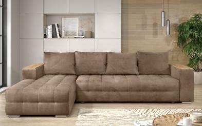 Coltar extensibil Napoli cu brat etajera Coltar extensibil cu brat etajera, L298 B180 H70-80 cm