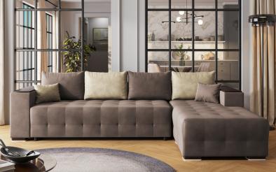 Coltar extensibil Melvin cu brat mini etajera Coltar extensibil cu brat mini etajera,L297 B90/180 H70 cm