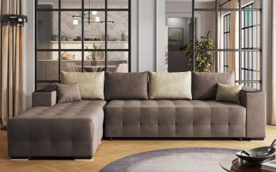 Coltar extensibil Melvin cu brat mini etajera Coltar extensibil cu brat mini etajera,L297 B90/180 H70 cm