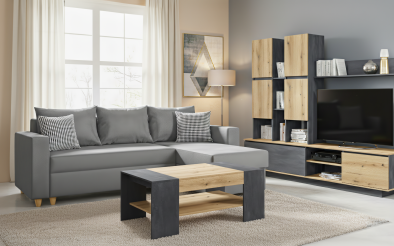 Set Coltar Fabiola + biblioteca Viena + masuta de cafea Ines Set