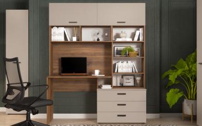 Biblioteca + birou Diel Next Biblioteca + birou, L150 B50 H188 cm