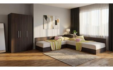 Set Paturi de colt Alpi + dulap Angelo Set