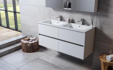 Dulap PVC pentru  baie cu chiuveta dubla Dulap PVC pentru  baie cu chiuveta dubla