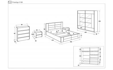 Set dormitor 160/200 Prestige Set dormitor 160/200