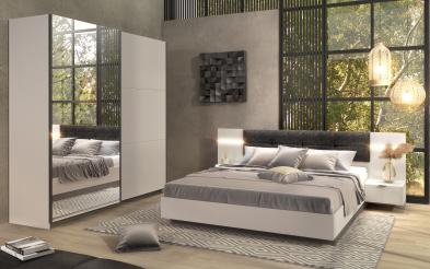 Set dormitor Alinor Sens cu iluminare LED  + saltea Neo Dream  160/200 Set dormitor cu iluminare LED + saltea  160/200