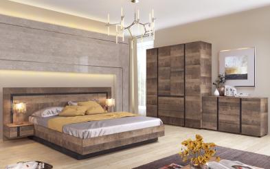 Set dormitor Omonia + saltea  cu o fata Neo Dream 160/200 Set dormitor + saltea 160/200