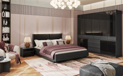 Set dormitor+LED Elira pentru saltea 160/200 cm Set dormitor+LED 160/200 cm