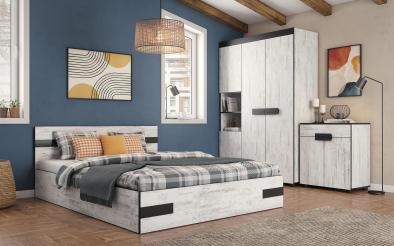 Set dormitor 160/200 Jessie + saltea Set dormitor 160/200