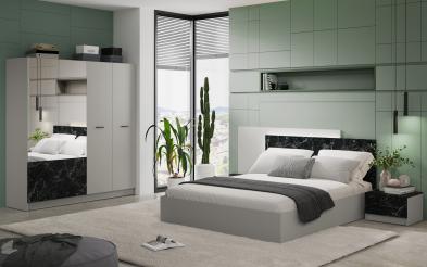 Set dormitor pentru saltea 160/200 + iluminare LED Morato Set dormitor pentru saltea 160/200 + iluminare LED