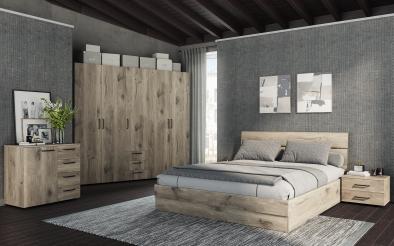 Set dormitor Terini + saltea cu o fata Neo dream 160/200 Set dormitor + saltea 160/200