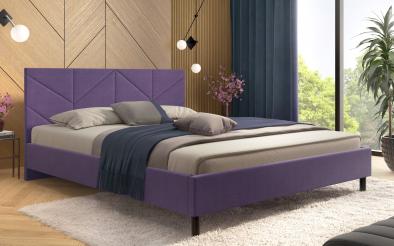Pat dublu Mania  pentru saltea cu doua fete 160/200 Pat dublu tapitat 160/200