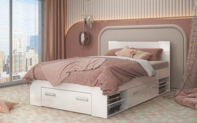 Pat Nemo + sertare, pentru saltea 120/200 Pat + sertare, pentru saltea 120/200
