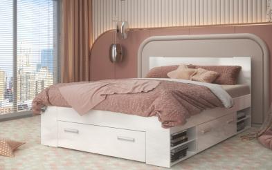 Pat Nemo + sertare, pentru saltea 140/200 Pat + sertare, pentru saltea 140/200