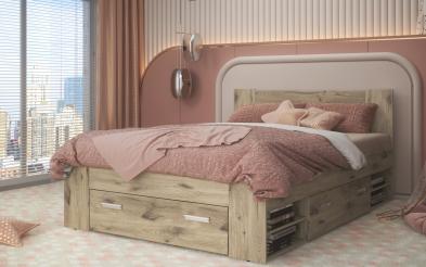 Pat Nemo + sertare, pentru saltea 140/200 Pat + sertare 140/200
