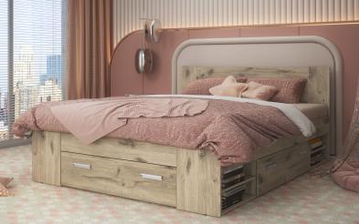 Pat Nemo + sertare pentru saltea 160/200 Pat + sertare pentru saltea 160/200