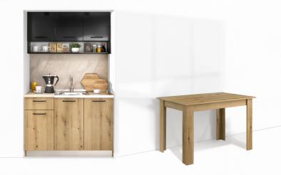 Bucatarie Ferero + masa dining Doni Bucatarie cu blat inclus + masa dining