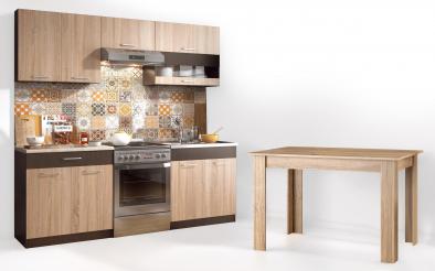 Bucatarie Vivian S + masa dining Doni Bucatarie cu blat inclus + masa dining