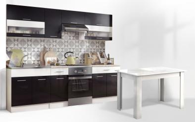 Bucatarie Vivian + masa dining Doni Bucatarie cu blat inclus + masa dining