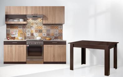 Bucatarie Vivian S + masa dining Doni Bucatarie cu blat inclus + masa dining