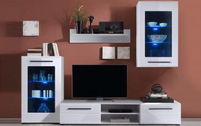 Biblioteca Doris  + iluminare LED Biblioteca + iluminare LED,L240 cm