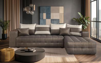 Coltar extensibil Melvin cu  brat mini etajera Coltar extensibil cu  brat mini etajera,L297 B90/180 H70 cm
