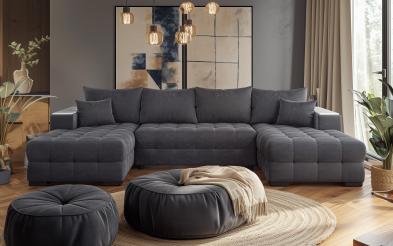 Coltar in forma de U Melvin Coltar in forma de U,  L317 B180 H67-83 cm