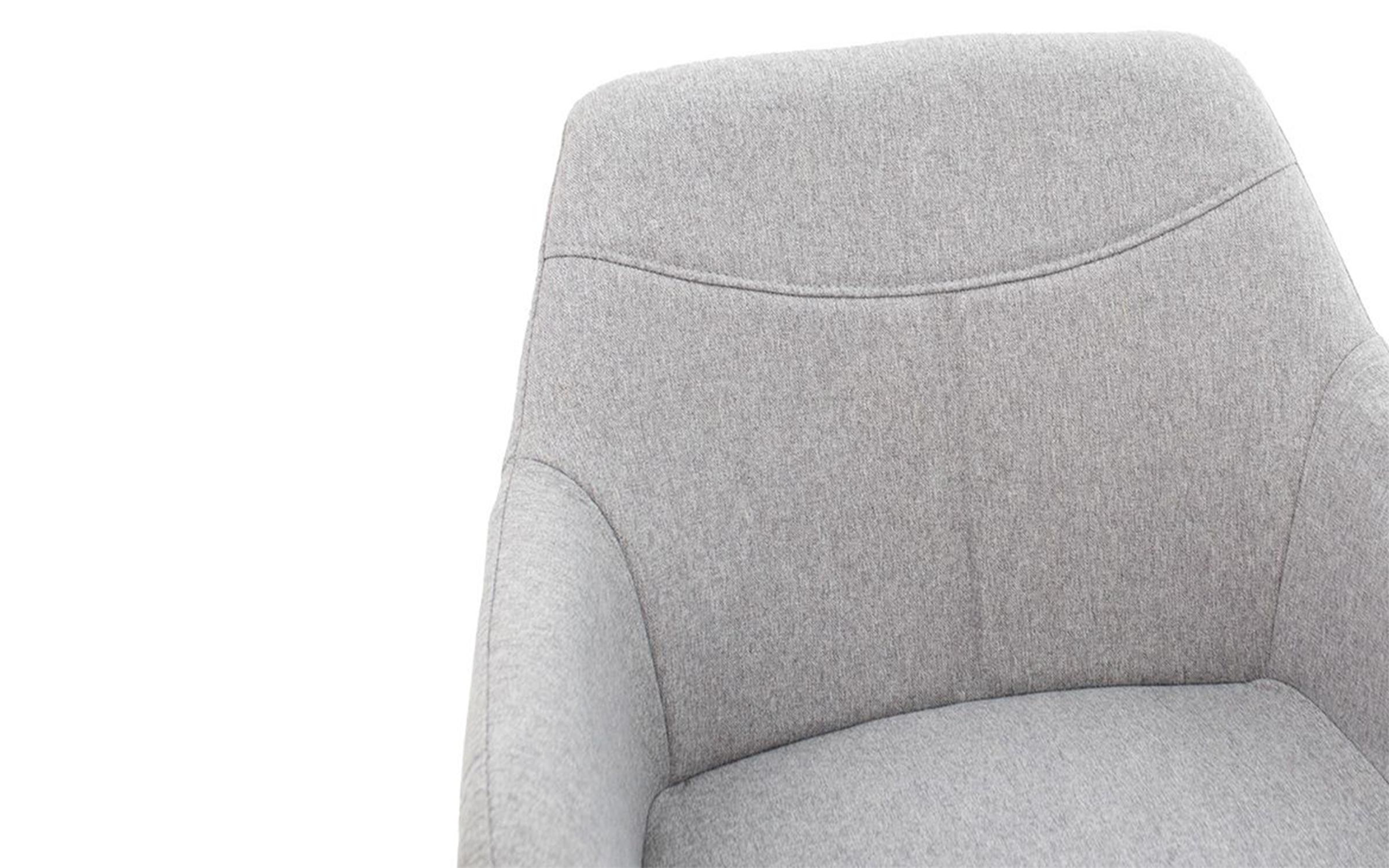 Scaun de masa Nasima, gri deschis + natural  6