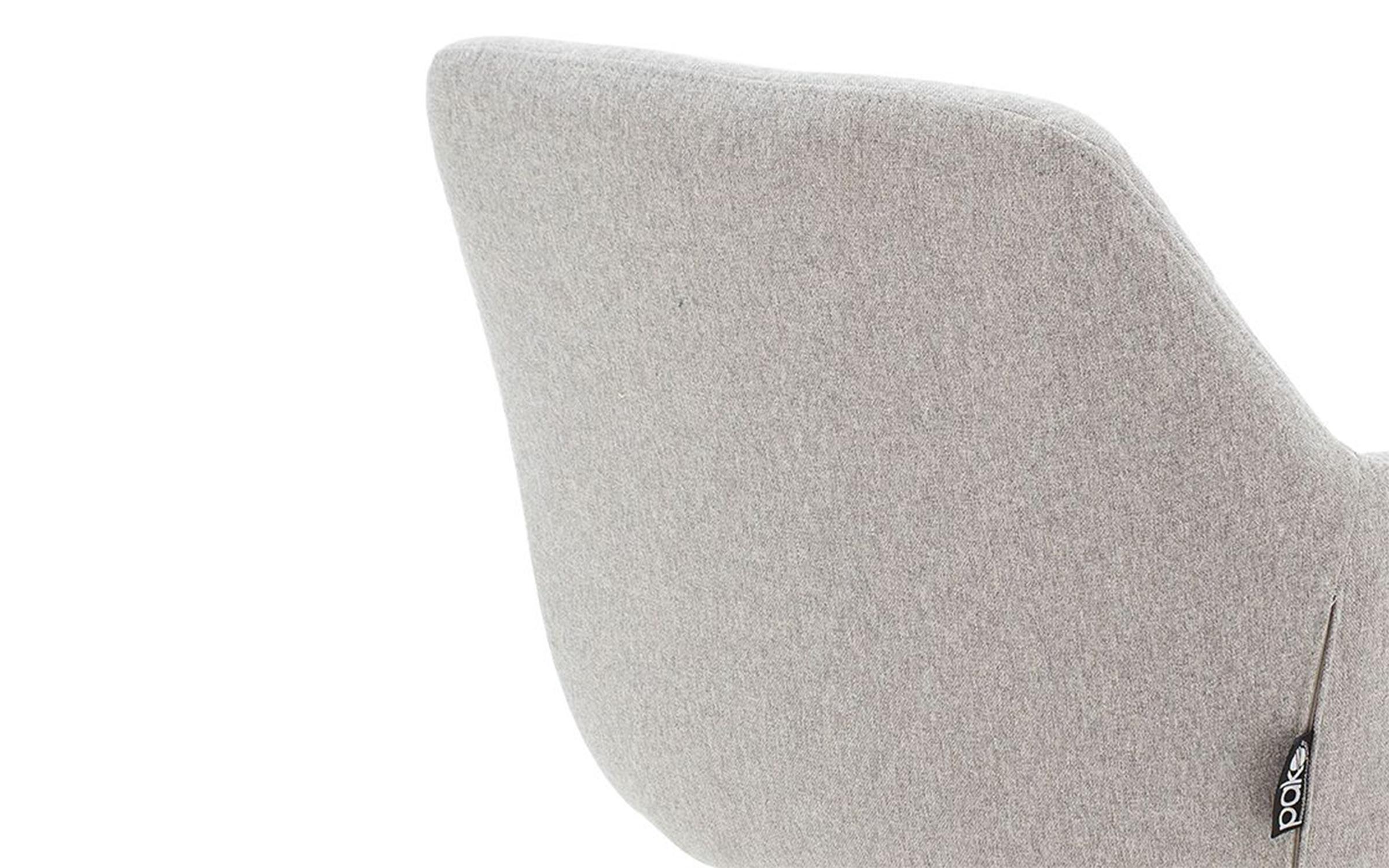 Scaun de masa Nasima, gri deschis + natural  8