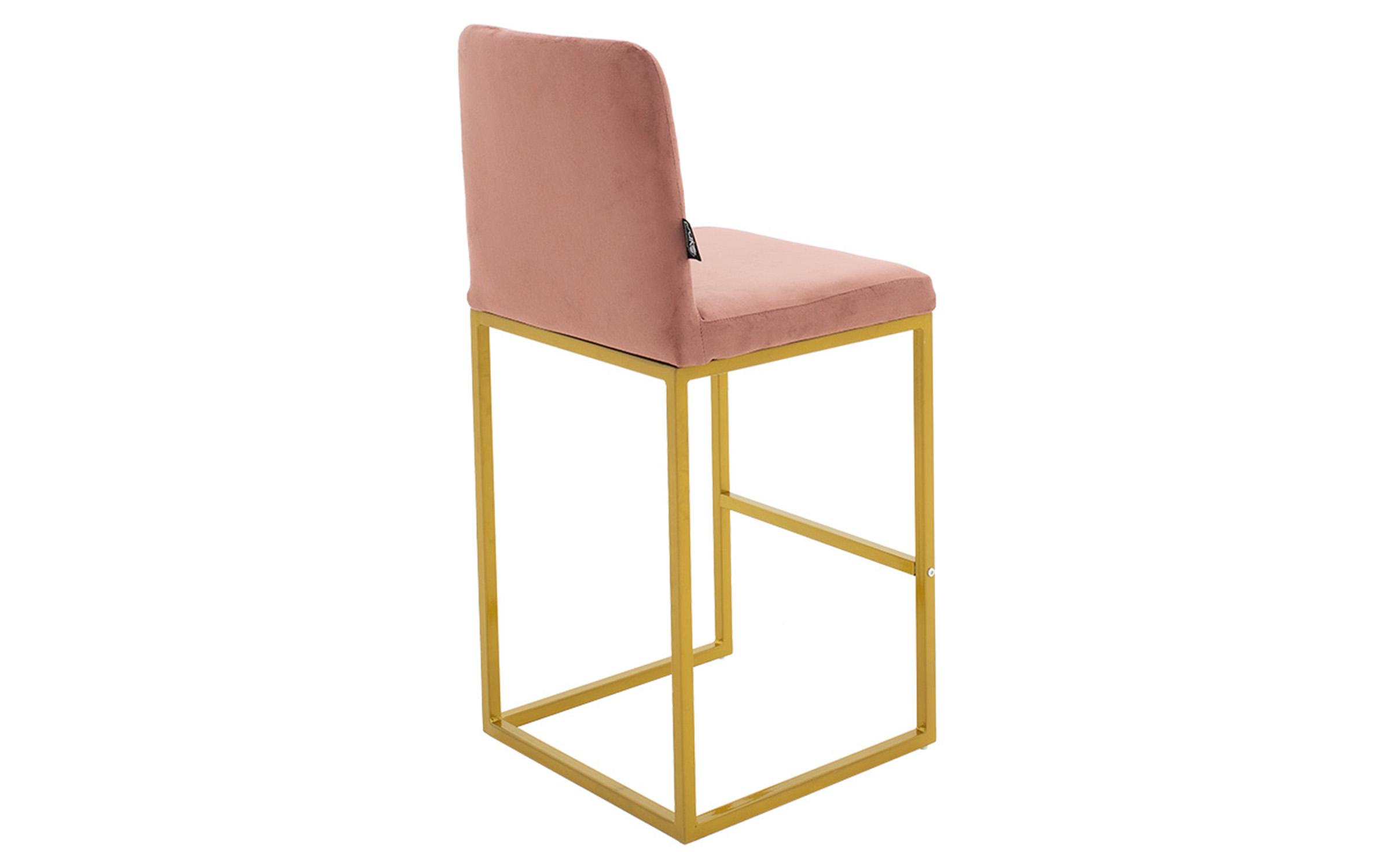 Scaun de bar Hidro, cenusa de trandafiri + auriu  2