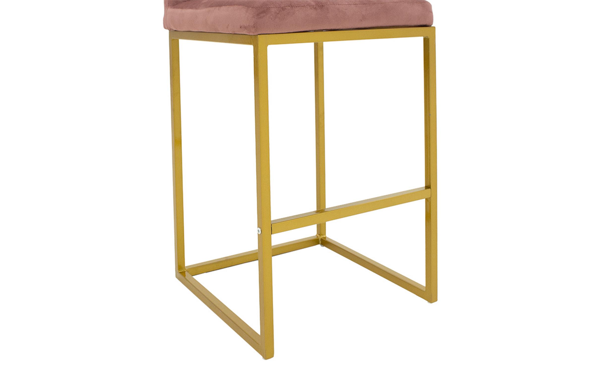 Scaun de bar Hidro, cenusa de trandafiri + auriu  7
