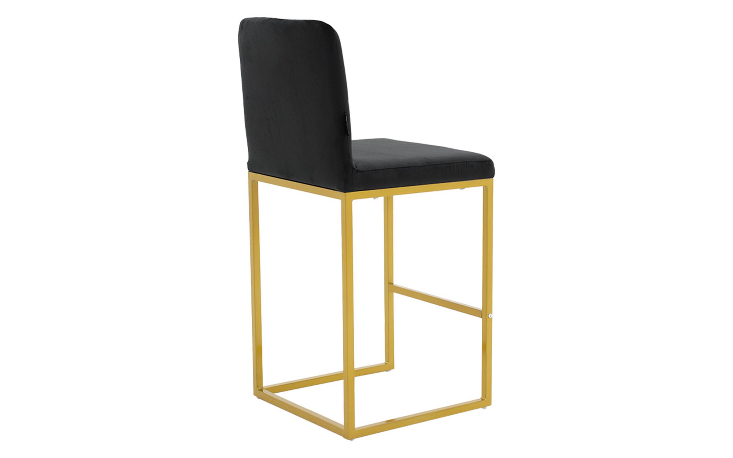 Scaun de bar Hidro, negru + auriu  2