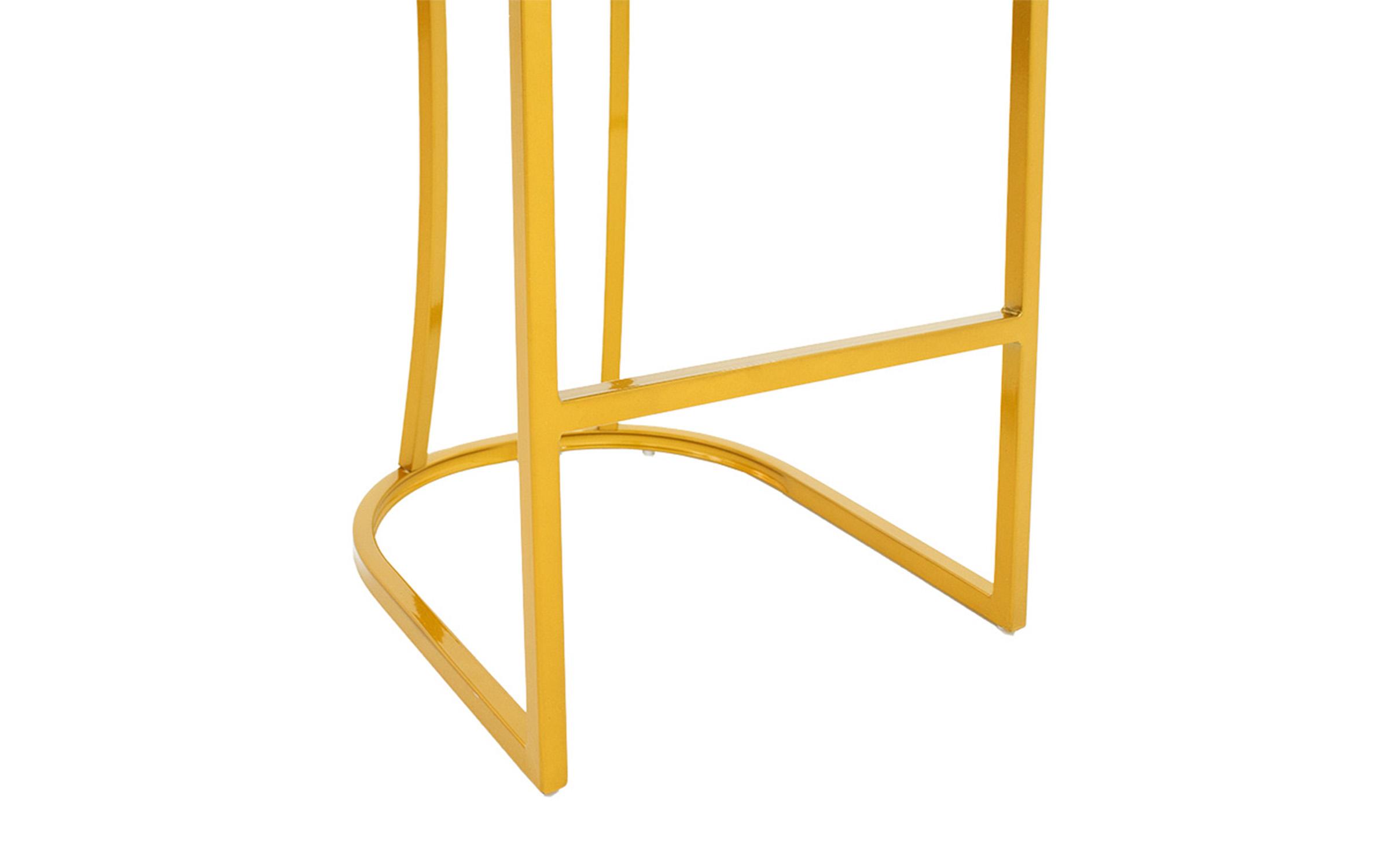 Scaun de bar Bela, negru + auriu  7
