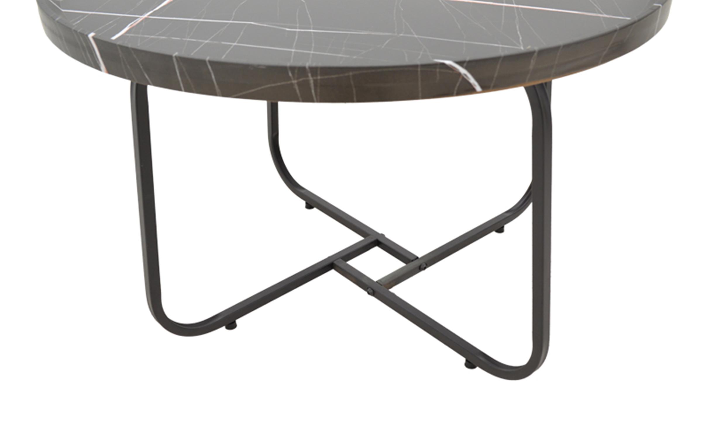 Set masute de cafea Krismori, marmura neagra + negru  5