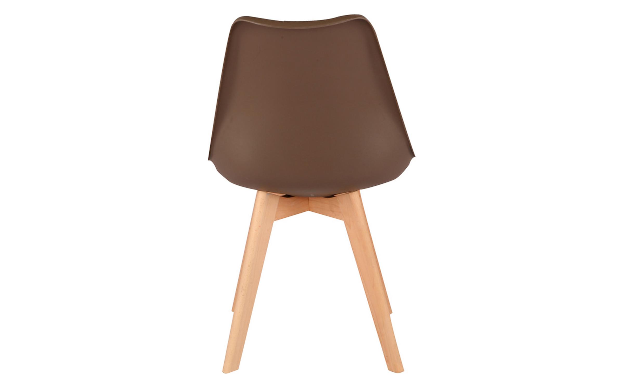 Scaun de masa Gaston II, maro + natural  5