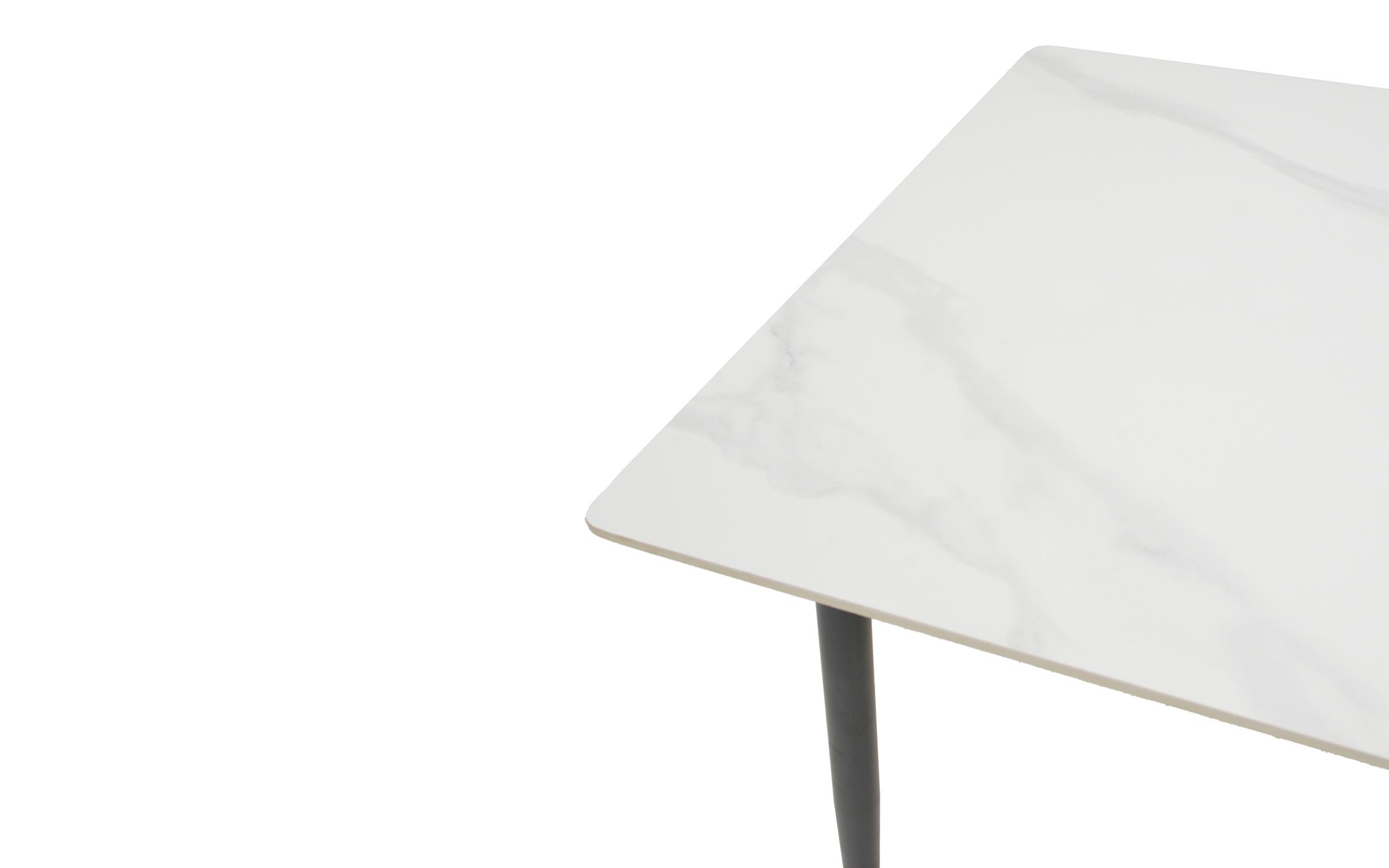 Masa dining Gustas 120, marmura alba + negru  5