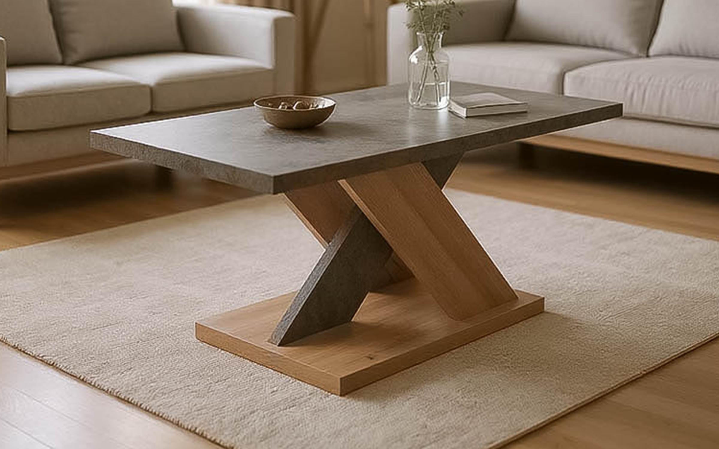 Masuta de cafea Solanj, sonoma + gri  1