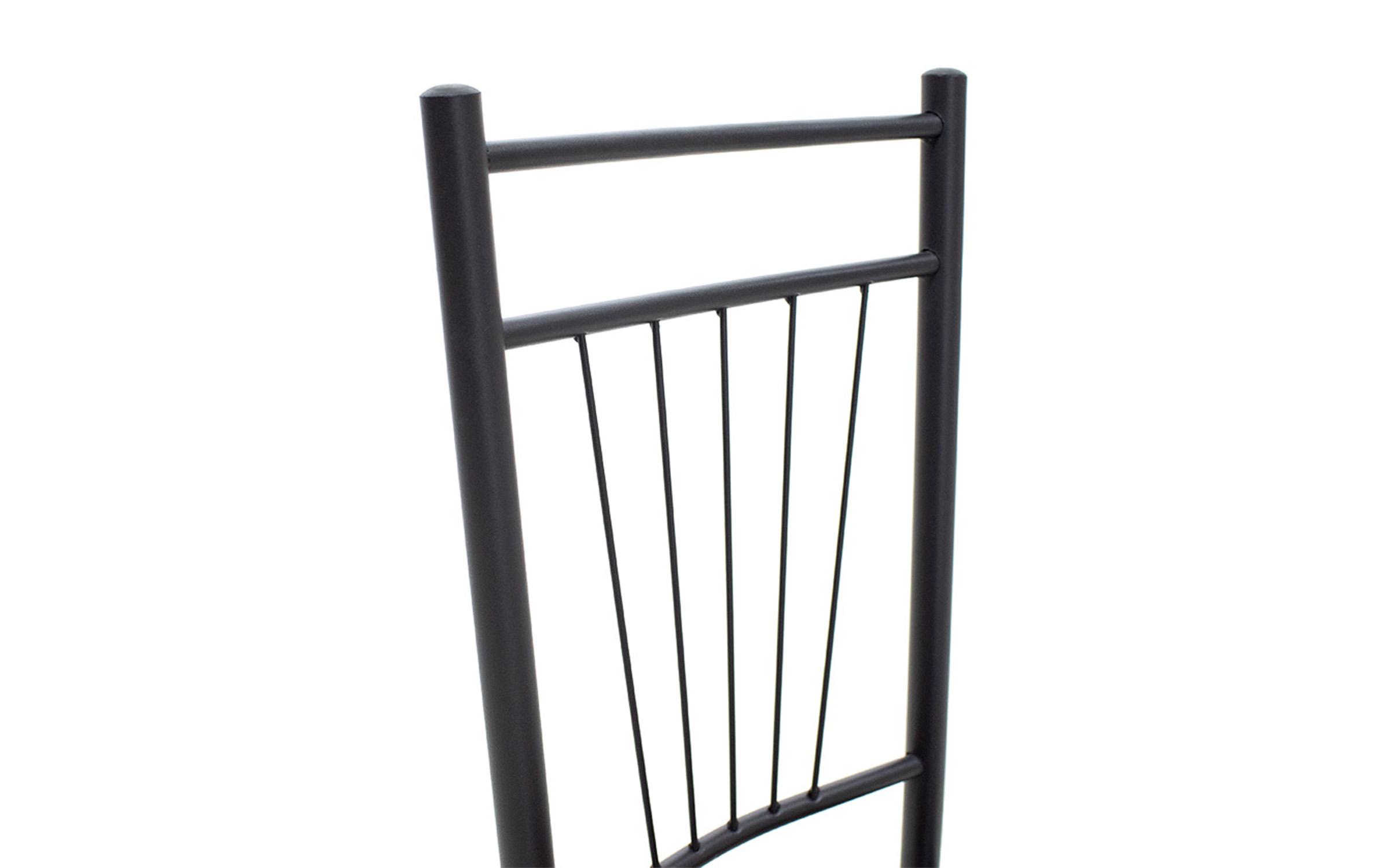 Set masa + scaune Roza, nuc inchis + negru mat  6