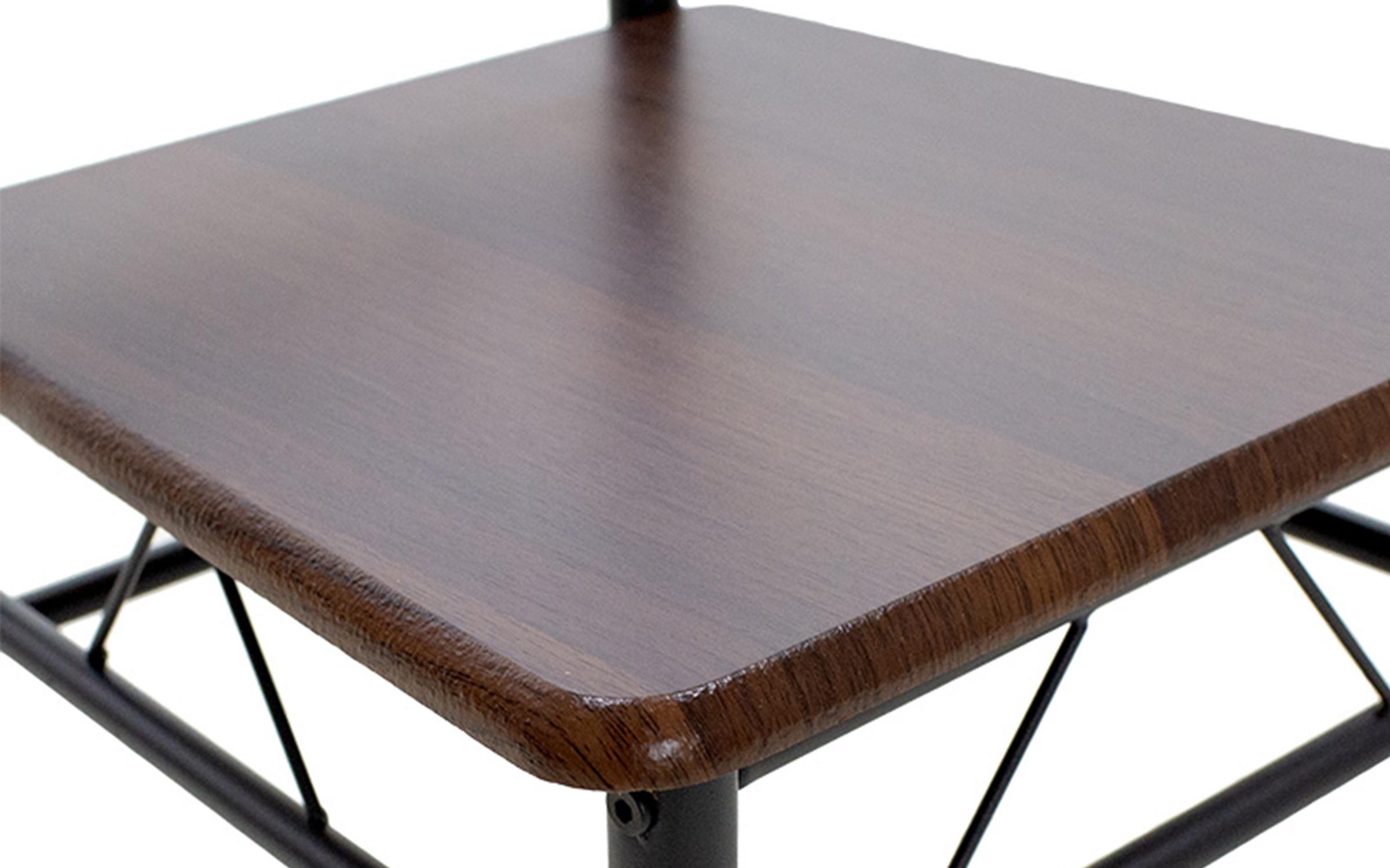 Set masa + scaune Roza, nuc inchis + negru mat  7