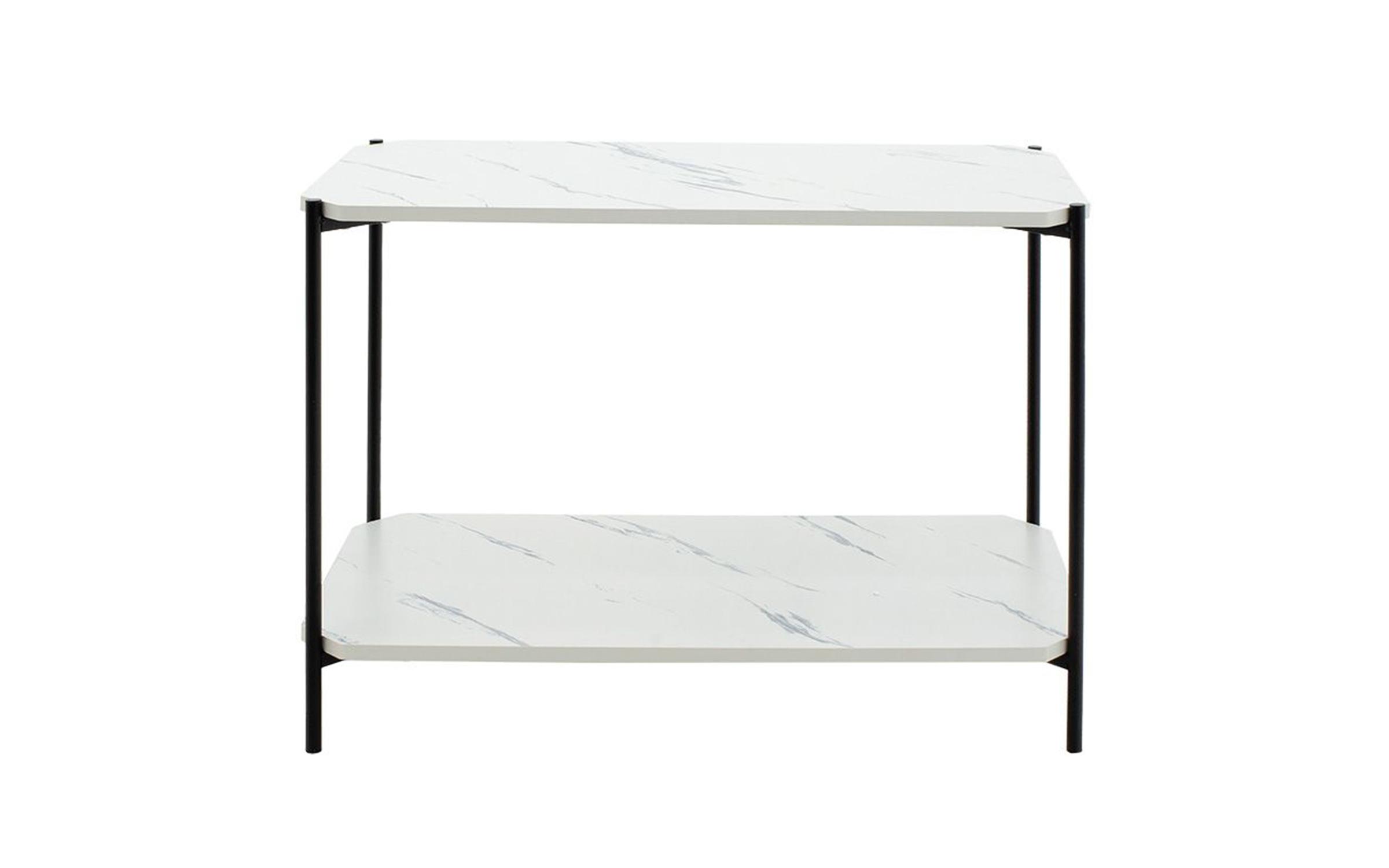 Masuta ajutatoare Mara, marmura alba + negru  3