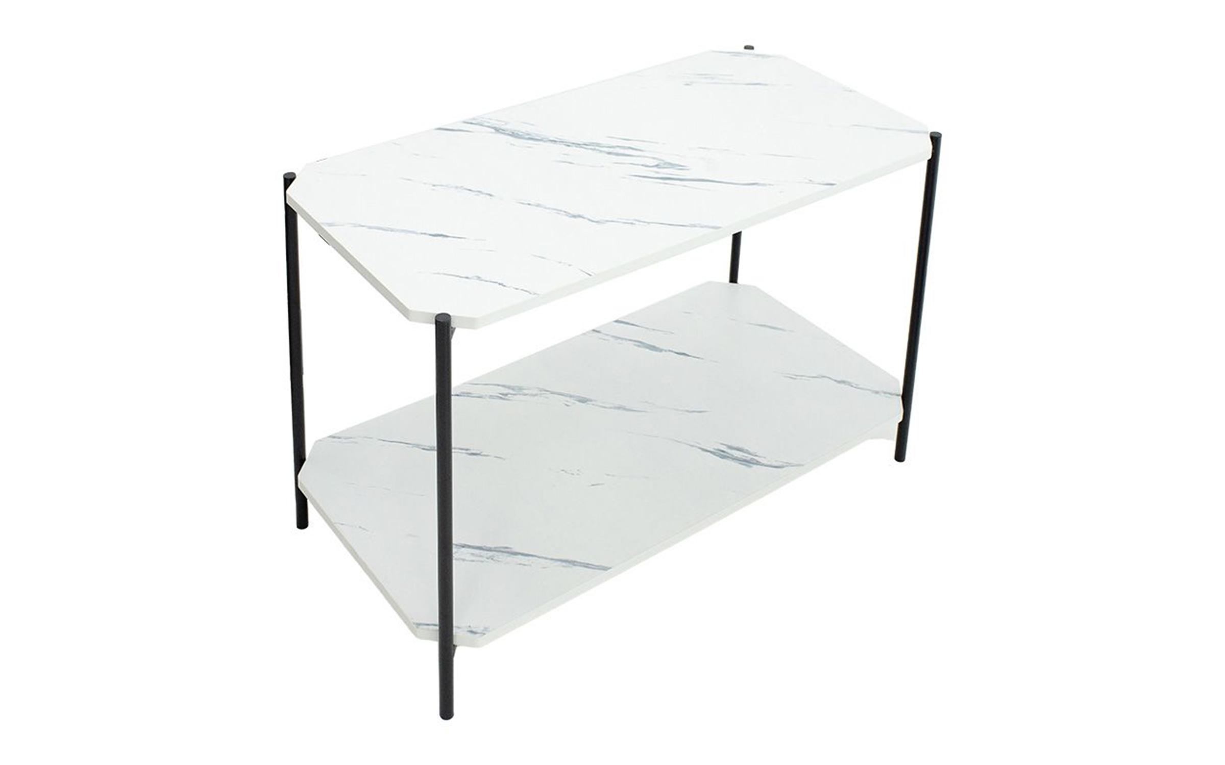 Masuta ajutatoare Mara, marmura alba + negru  4