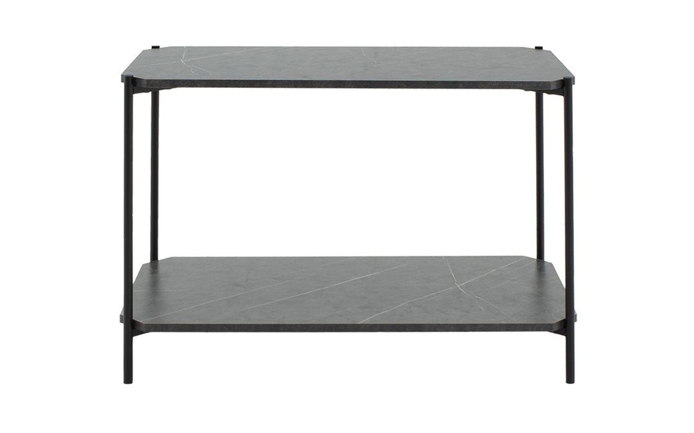 Masuta ajutatoare Mara, marmura gri inchis + negru  3