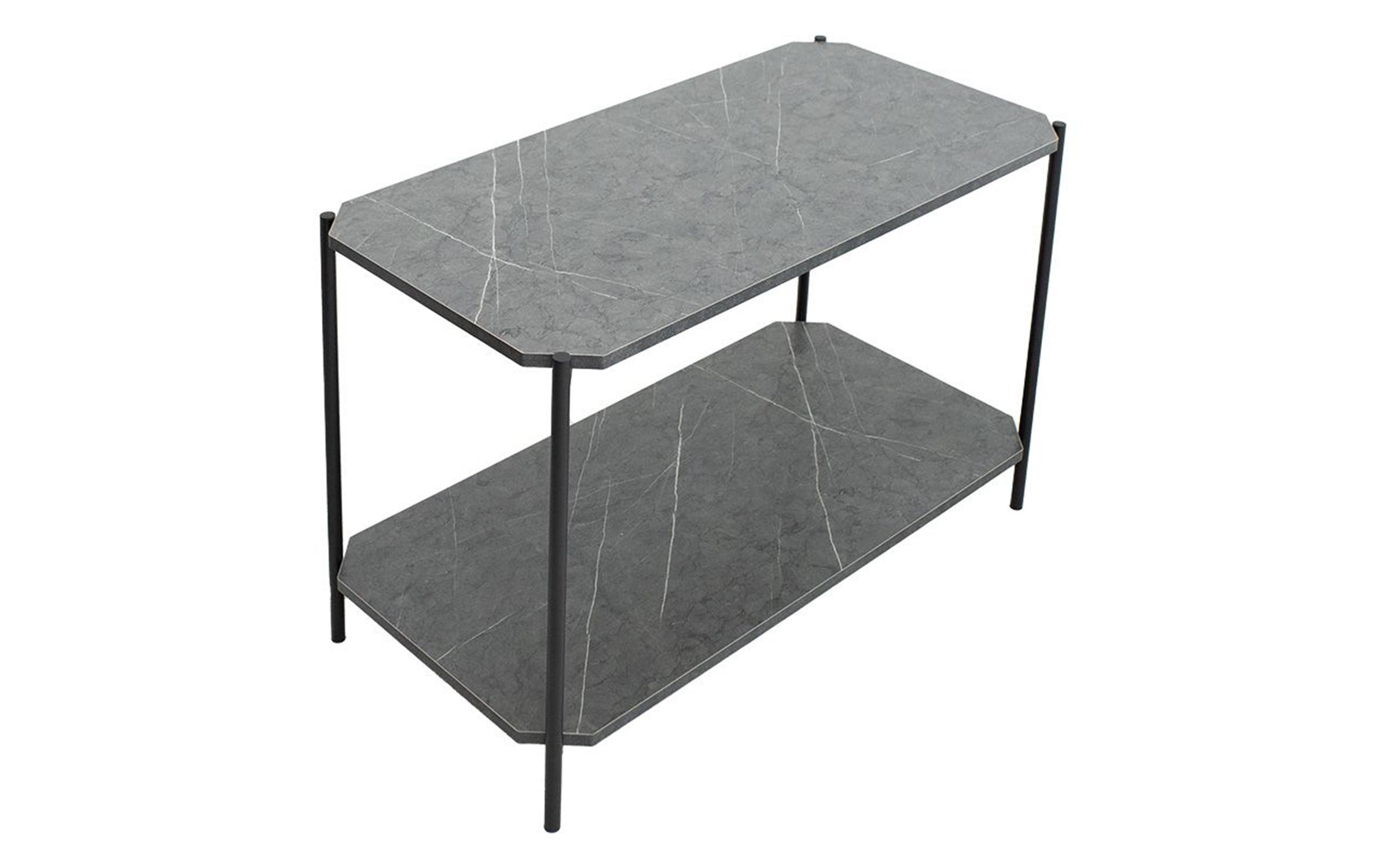 Masuta ajutatoare Mara, marmura gri inchis + negru  4
