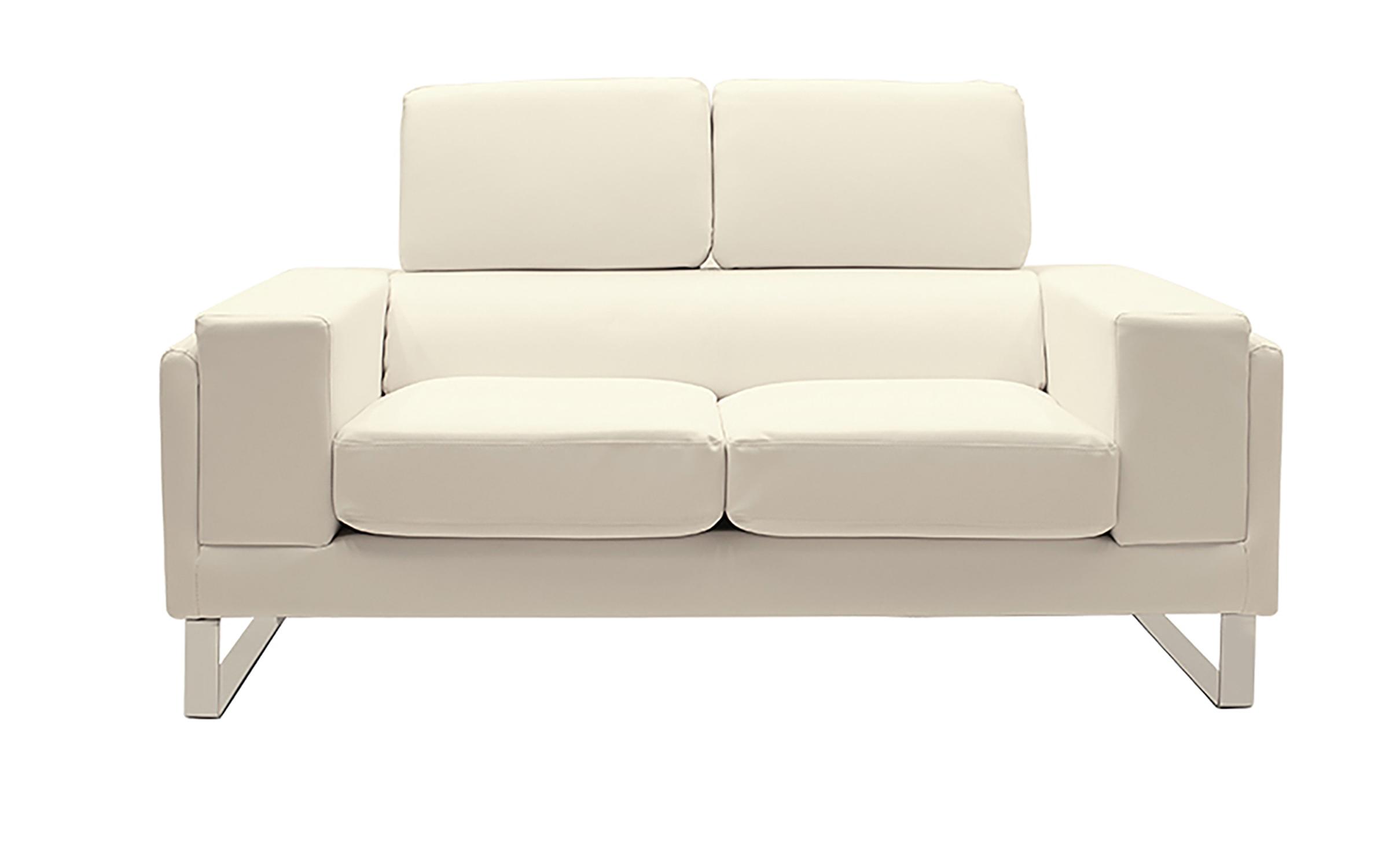 Canapea 2 locuri Sheea, alb  2