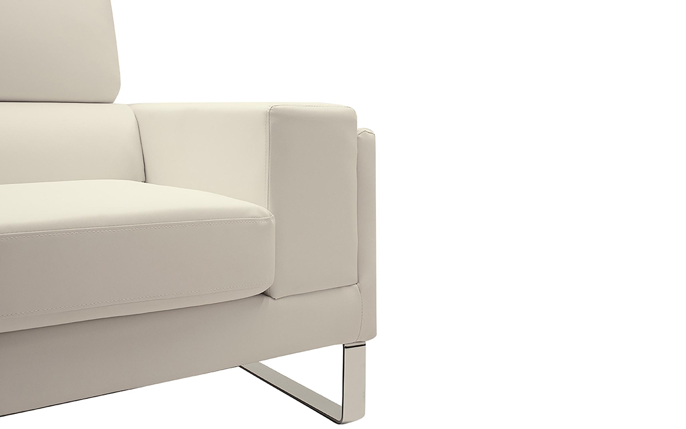 Canapea 2 locuri Sheea, alb  4